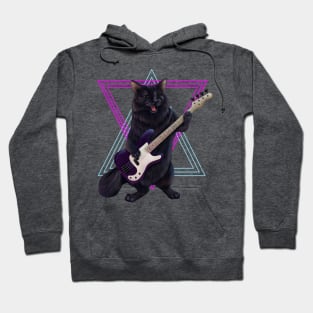 Cat playing bass guitar Hoodie